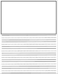 Dotted Lines Writing Paper With Drawing Boxes Writing Paper Dotted Line Writing Lines