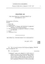 Hong kong special administrative region. Reciprocal Enforcement Of Judgments Act Laws Online