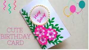 Diy Beautiful Cute Flower Greeting Card How To Make Birthday Card