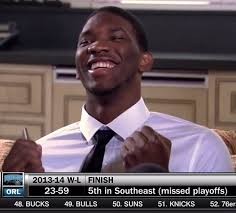 The 7'0'' 250lbs center keeps improving and living up to his hakeem. Joel Embiid Burned By Tape Delay On His Draft Reaction Video