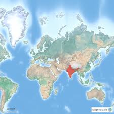 Es gibt mehr als 24 zeitzonen, da einzelne staaten eine nicht ganzstündige verschiebung zur utc wählten und; Stepmap Indien Landkarte Fur Welt