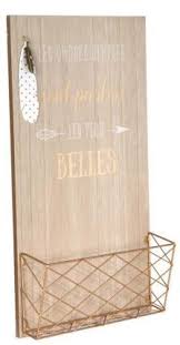 Porte Courrier Mural En Bois Et Metal Dore Bureau Bois Bois Porte Courrier