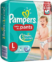 Pampers Baby Dry Pants Large Size Diapers 18 Count