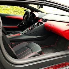 Interior Of The Lamborghini Aventador S Roadster Pained In Nero Granatus W Dark Red Accents Photo Taken By Lambo Lamborghini Lamborghini Concept Porrentruy