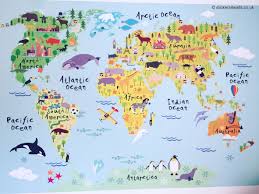 The digital templates of the world map will facilitate the digital learning of world geography for the kids. Reusable Fabric World Map Wall Sticker For Kids Map Of The Etsy In 2021 World Map Wall Decal Kids World Map Maps For Kids