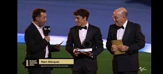 Mr. Canet. Mr @marcmarquez93 looking good today at the MotoGP Awards  Ceremony
