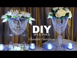 Diy Wedding Chandelier Centerpiece Youtube Chandelier Centerpiece Wedding Chandelier Wedding Centerpieces