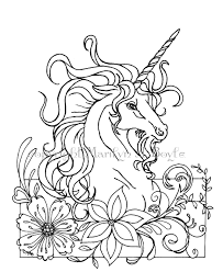 We have several coloring pages for the letter u decorated with beautiful unicorn images for them to color. Coloring Page Unicorn Fantasy Digital Download Flowers Flourishes Pen And Fairy Coloring Pages Unicorn Coloring Pages Fairy Coloring