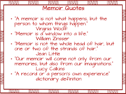 Memoir Lessons Tes Teach