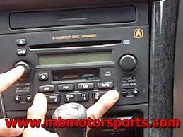 My husband replaced the battery and now the radio/ cd player won't work. How To Reset Radio Security Code Acura Cl Mb Motorsports Video Dailymotion