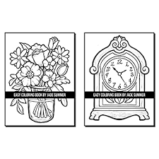 Check spelling or type a new query. Buy Easy Coloring Book Large Print Designs For Adults And Seniors With 50 Simple Images Of Animals Flowers Food Objects And More Paperback Large Print June 7 2021 Online In Taiwan B096tq6b5x