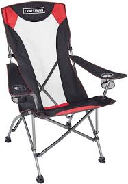 Outdoor High Back Chair Garden Yard Camping Ergonomic Seat With Drink Holders Camping Chair Bag Camping Chairs High Back Chairs