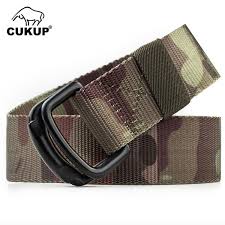 Cukup 2018 Double Circular Resistant Alloy Buckle Metal Belt Casual Camouflage Nylon Belts Jeans 3 8cm Wide Accessories Bcbck123 Bridal Belts Belt