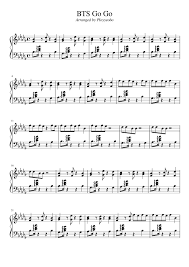 Bts Go Go Piano Sheet Music For Piano Download Free In Pdf Or Midi Saxophone Sheet Music Piano Sheet Music Clarinet Music