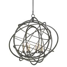 Currey And Company Atomic Iron Sphere Chandelier Scenario Home