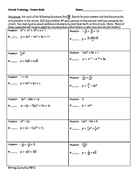 Circuit Training Derivatives Bundle Calculus This Bundle Contains Ten Circuits Please Read Each Product Description Befo Power Rule Calculus Ap Calculus