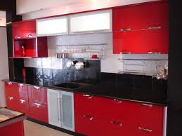 red and black kitchen decor