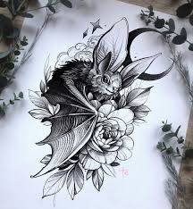 It is made up of the black bat logo, where a line of the jokers famous ha ha' appears on the side of this logo, fading continuously. Sasha Tabuns On Instagram Bats Tattoo Design Tattoo Design Drawings Sketch Tattoo Design
