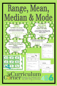 range median mode mean the curriculum corner 4 5 6