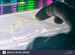 Financial Stock Market Data Candle Stick Graph Chart Of