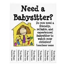 Babysitter Promotional Flyer Templates Babysitter Flyers Babysitting Flyers Babysitter Babysitting