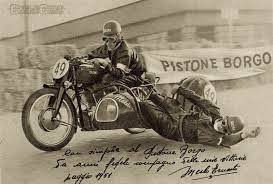 One Of The Great Sidecar Racing Duo S Of The 50 S Was Ernesto Merlo And Passenger Dino Magi Riders For The Gilera Team Th Bike Racers Sidecar Motorcycle Racing