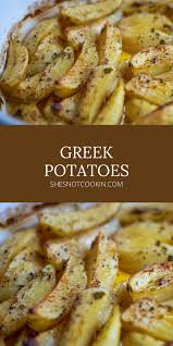Greek Potatoes She S Not Cookin Recipe In 2020 Greek Potatoes Breakfast Brunch Recipes Cooked Veggies