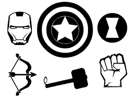 Doodle Craft The Avengers T Shirt And Stencil Avengers Symbols Avengers Tshirt Avengers Crafts