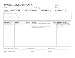 Individual Education Plan Template Individual Education Plan Education Plan Personalized Learning Plan