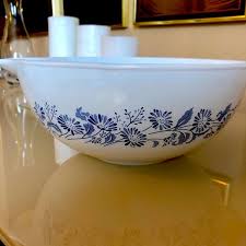 Pyrex cinderella nesting bowls verde, set of four. Pyrex Kitchen Pyrex Colonial Mist 443 Mixing Cinderella Bowl Poshmark