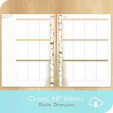 Classic Happy Planner Weekly Schedule Printable