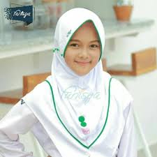 Teman dan sekolah adalah dua hal yang mendominasi keseharian mereka. Cod Fanisya Bergo Sherina Jilbab Anak Sd Mi Putih List Pita Hijau 01 Shopee Indonesia