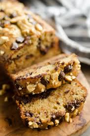 Peanut Butter Chocolate Banana Bread Sliced For Serving Chocolate Banana Bread Chocolate Banana Bread Recipe Peanut Butter Banana Bread