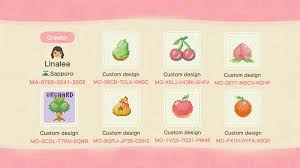 Pattern Fruit Stamps With Transparent Bgs To Mark Your Trees Also Included Orchard Sign And Bell Ba Animal Crossing New Animal Crossing Animal Crossing Game