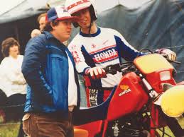 Greg Pritchett and I at a six hour enduro at tarago when we were sponsored  by Honda