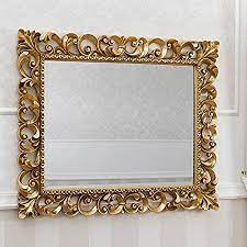 Specchiera Stile Barocco Cornice Traforata Foglia Oro Specchio Molato Cm 107 X 87 Specchio Barocco Specchi Specchio Smussato