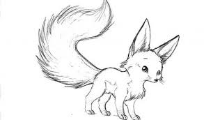 This desert fox looks like he's lost in the middle of the desert. Foxes Coloring Pages
