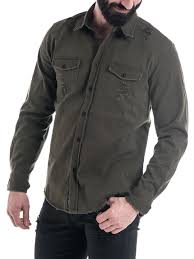 Découvre notre nouvelle collection de chemise homme. Chemise Homme Destroy Kaki Pas Cher Pour 32 90
