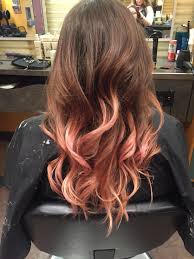 Rose Gold Balayage On Brown Hair Pink Blonde Hair Ombre Hair Blonde Rose Hair Color