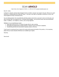 Cover letter template for a sales assistant. Sales Assistant Manager Cover Letter Examples Livecareer