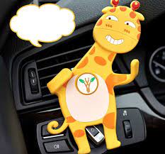 キリン可愛い車載ホルダー スマホホルダー動物快適取り付けアニマル麒麟片手操作車載用 スマホスタンド車載 車載 スマホスタンド 麒麟