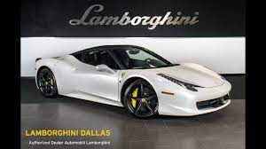 The roof mechanism on the spider takes 14 seconds to work, does not impact acceleration and only has a minor impact on top end (199 mph compared with 202 mph). 2010 Ferrari 458 Italia Pearl White Flat Black Lt0747 Youtube
