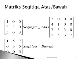 Matriks b adalah matriks segitiga atas sedangakan matriks c merupakan matriks segitiga bawah dan juga matriks segitiga atas. Matriks Relasi Dan Fungsi Ppt Download