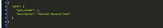 Minecraft 1 16 Pack Mcmeta Code Example