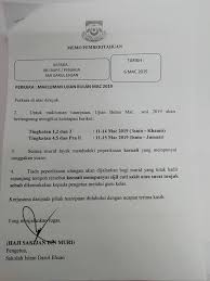 Semoga perkongsian takwim cuti sekolah 2021 dan cuti umum 2021 membantu anda sepanjang tempoh pkp & pkpb atau pkpd tidak kira anda tinggal di jadual cuti sekolah 2021. Smide Memo Makluman Ujian Bulan Mac 2019 Dan Jadual Facebook