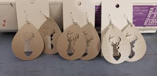 .svg.png.dxf perfect for use with cricut or silhouette cutting machines, and for sublimation printing on to shirts. Deer Head Faux Leather Tear Drop Earrings Cricut