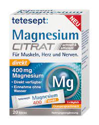Nehmen sie magnesium als nahrungsergänzungsmittel besser nicht auf eigene faust ein, sondern besprechen sie dies vorher mit ihrem arzt. Magnesium Citrat Tetesept