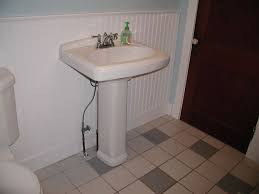 Tropez pedestal sink is a unique look that brings a sumptuous touch to any bathroom setting. Hello I Am Wondering If It Is Possible To Install A Pedestal Sink When The Water Supply Lines Come Up Through The Floor I Pedestal Sink Pedastal Sink Plumbing