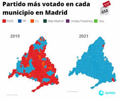 Resultados votaciones municipales, constituyentes y gobernadores. Mapa De Resultados En Las Elecciones A La Comunidad De Madrid Municipio A Municipio