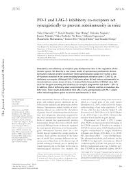 (PDF) PD-1 and LAG-3 inhibitory co-receptors act synergistically to prevent  autoimmunity in mice